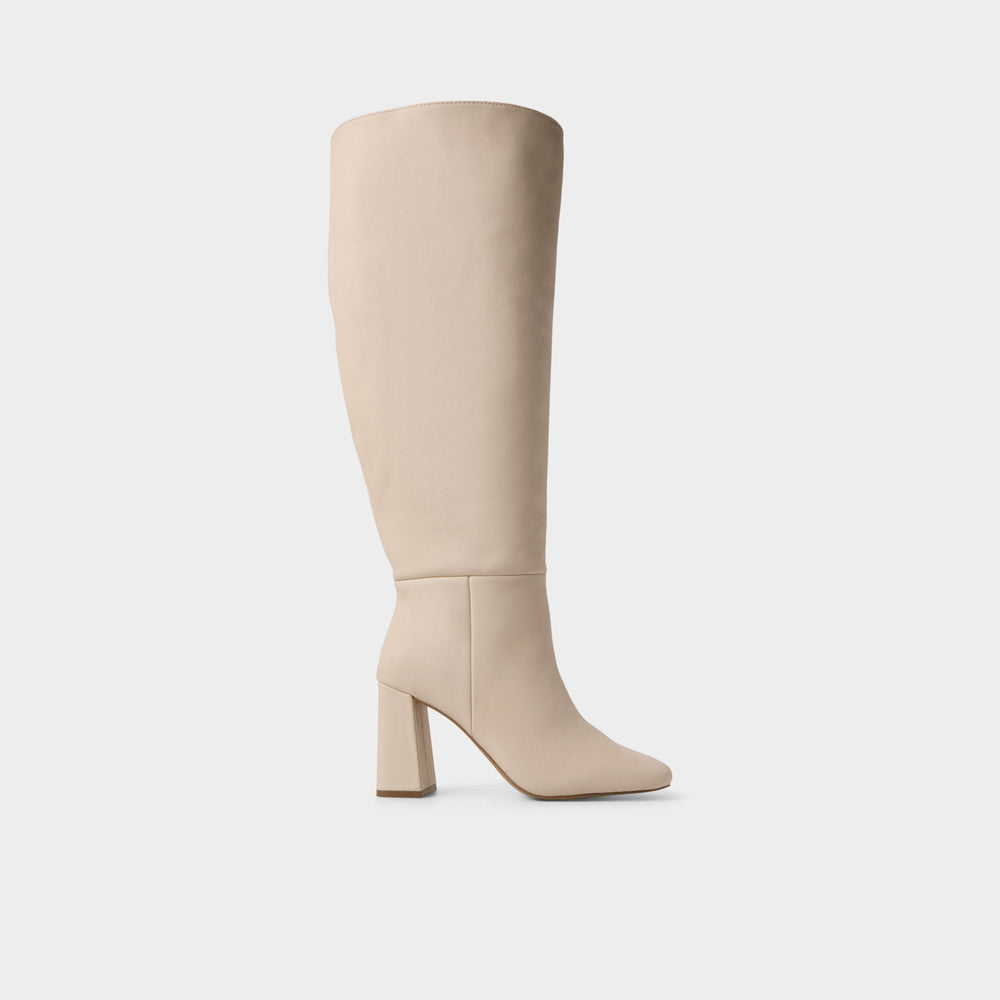 Aldo Helana in Wc Cream - Knee-high boot, Block heel Cream