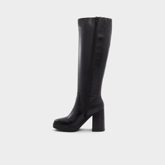 Aldo Equine Black Women's Tall Boots - Knee-high boot, Black Black
