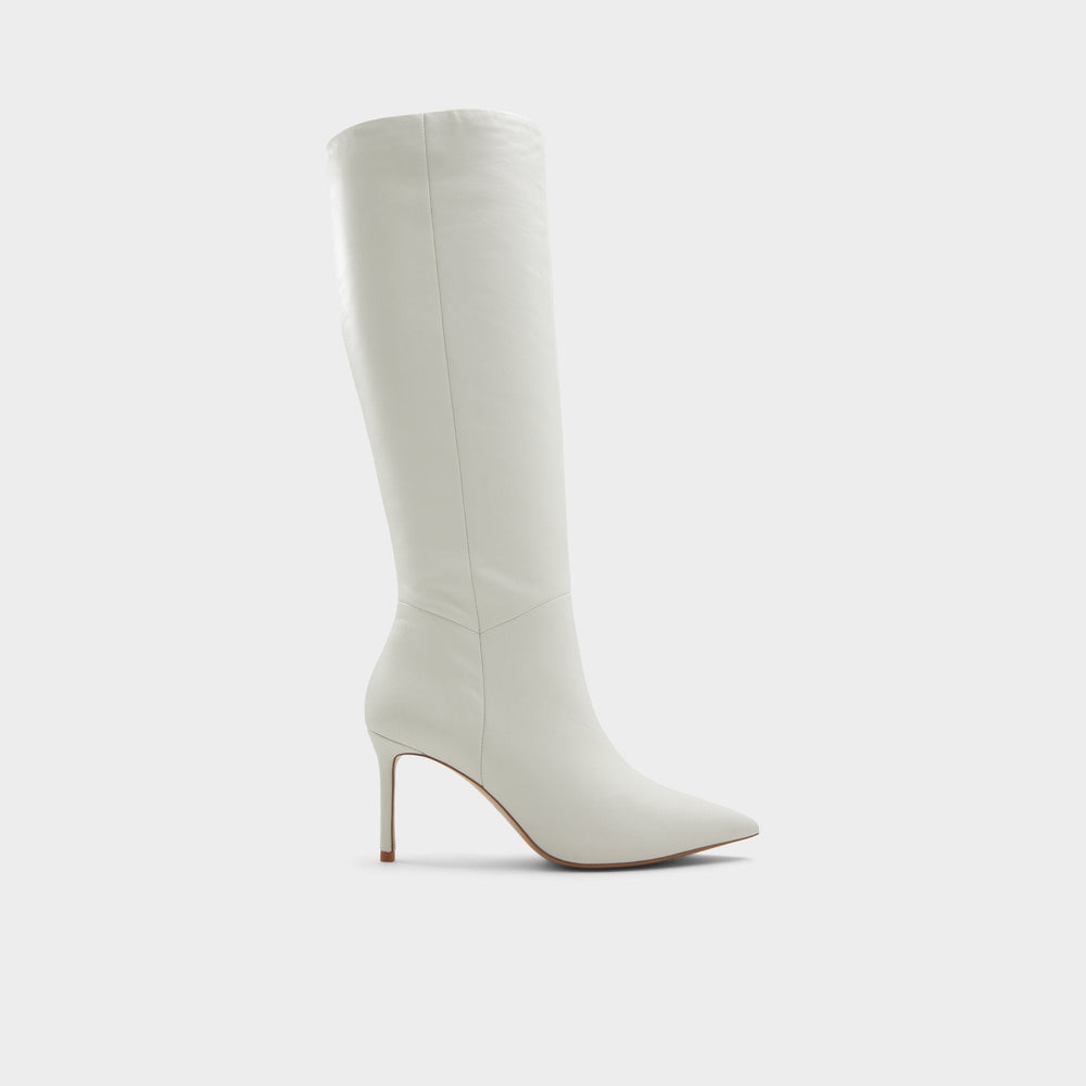 Aldo Laroche-wc White/Bone Women's Tall Boots - Knee-high boot, Stiletto heel White/Bone