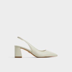 Aldo Uliana White/Bone Women's Slingbacks - Slingback heel, Block heel White/bone