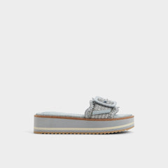 Aldo Wavynelly Other Blue Women's Flats - Slide sandal, Platform Other Blue