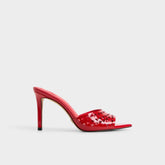 Aldo Lovemule in Medium Red - Heeled mule, Stiletto heel Medium red