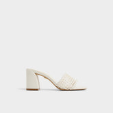 Aldo Beachdate White/Bone Women's Block heels - Heeled mule, Block heel White/Bone