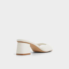 Aldo Aneky in White Bone - Heeled mule, Block heel White/Bone