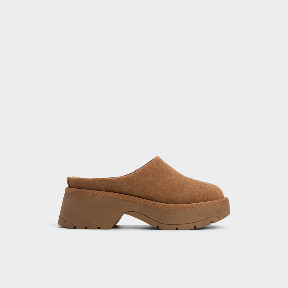 Aldo Academia Camel Women's Cold Weather Shoes - Heeled mule, Lug sole Camel