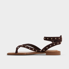 Aldo Daressi in Dark Brown - Flat sandal Dark brown