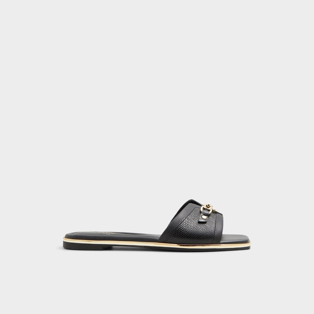 Aldo Alamassi Black Women's Flats - Slide sandal Black