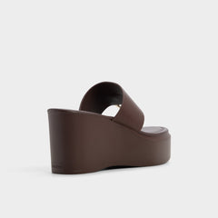 Aldo Friegan in Dark Brown - Slide sandal, Wedge heel Dark brown