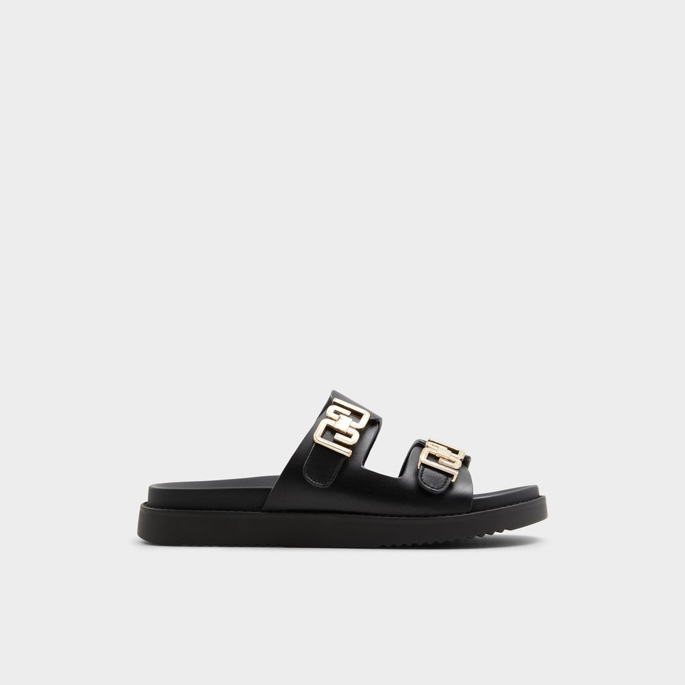 Aldo Alessie Black Women's Footbed sandals - Footbed sandal, Footbed sandal Black