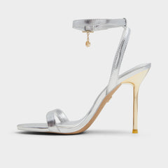 Aldo Maristou Silver Women's Strappy sandals - Strappy heeled sandal Silver