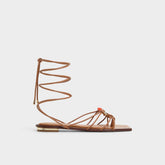 Aldo Nirena Medium Brown Women's Flats - Strappy flat sandal Medium Brown