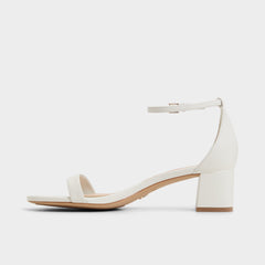 Aldo Calliope White/Bone Women's Block heels - Heeled sandal, Block heel White/Bone