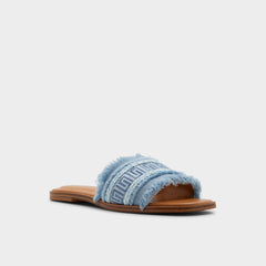 Aldo Nalani Medium Blue Women's Flats - Slide sandal Medium Blue