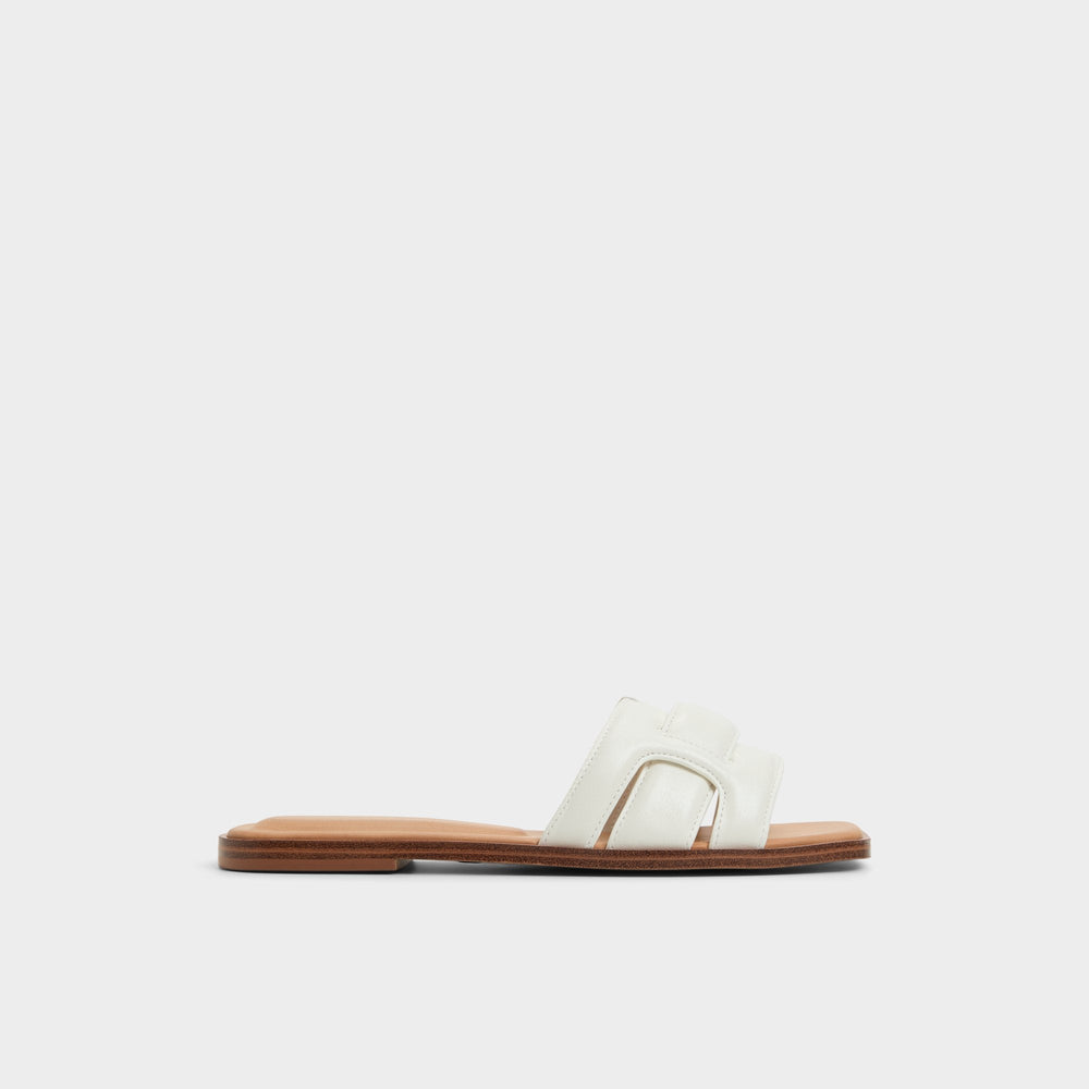 Aldo Eleny White Women's Flats - Slide sandal White