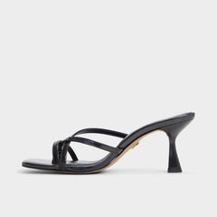 Aldo Calypsa Black Women's Animal Prints - Strappy heeled sandal, Block heel Black