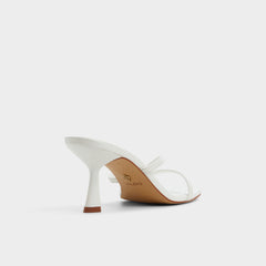 Aldo Calypsa White Women's Heeled mules - Strappy heeled sandal, Block heel White