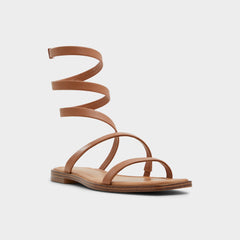 Aldo Spinella in Medium Brown - Strappy flat sandal Medium Brown