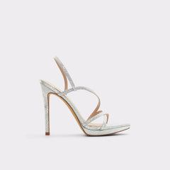 Aldo Resurge in Silver - Strappy stiletto sandal, Stiletto heel Silver