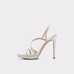 Aldo Resurge in Silver - Strappy stiletto sandal, Stiletto heel Silver