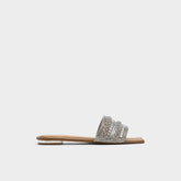 Aldo Navalia Silver Women's Flats - Slide sandal Silver