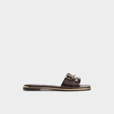 Aldo Darlina Medium Brown Women's Flats - Slide sandal Medium brown