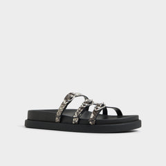 Aldo Zephyra White/Black Women's Footbed sandals - Footbed sandal White/Black