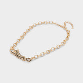 Aldo Panthere in Black Gold Multi - Pendant necklace Black/gold multi