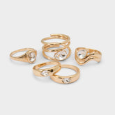 Aldo Abyweth in Gold Clear Multi - Multi finger rings Gold/Clear Multi