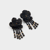 Aldo Petalia Black/Gold Multi Women's Earrings - Statement earrings Black/gold multi