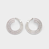Aldo Caldy Silver/Clear Multi Women's Earrings - Hoop earrings Silver/Clear Multi
