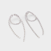 Aldo Wude in Silver Clear Multi - Chandelier earrings Silver/clear multi