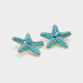 Aldo Starfishh in Turquoise - Statement earrings Turquoise