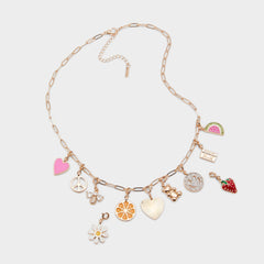 Aldo Charmcrazy Bright Multi Women's Necklaces - Charm necklace Bright Multi