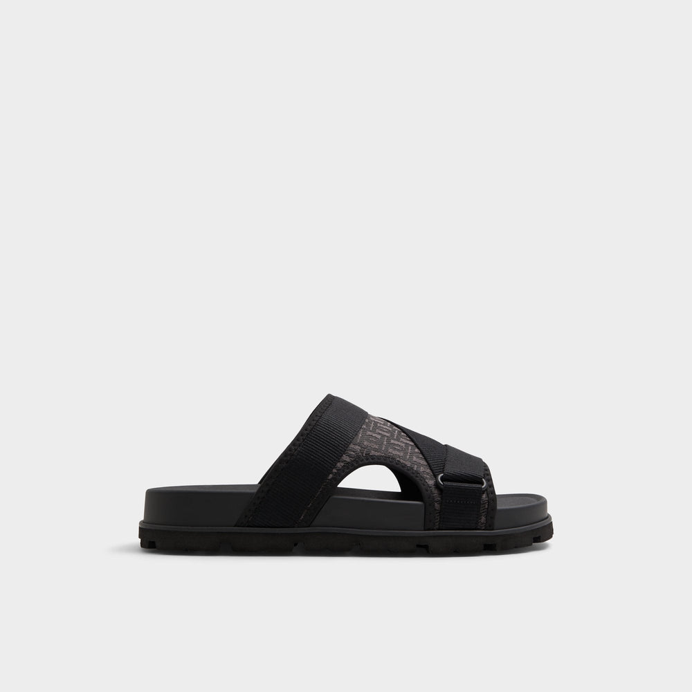 Aldo Deniels Open Black Men's Slides - Slide sandal Open black