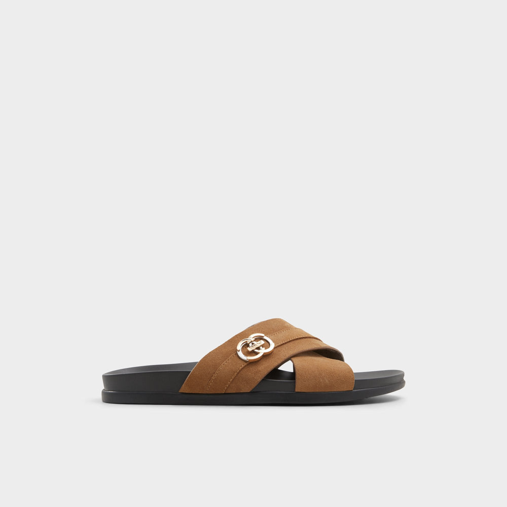 Aldo Delmar Open Brown Men's Slides - Slide sandal Open Brown