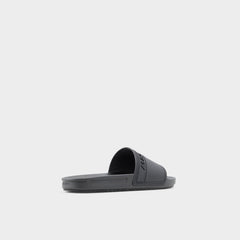 Aldo Dinmore Black Synthetic Rubber Men's Slides - Slide sandal Black