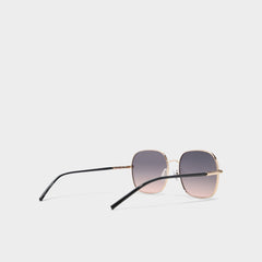 Aldo Elbamadar Black/Gold Multi Women's Square - Square sunglasses Black/Gold Multi