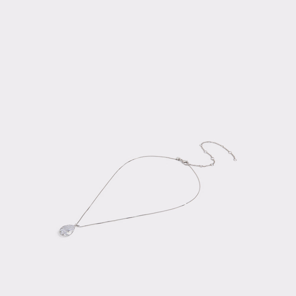 Aldo Beauceron Silver/Clear Multi Women's Necklaces - Teardrop necklace Silver/Clear Multi