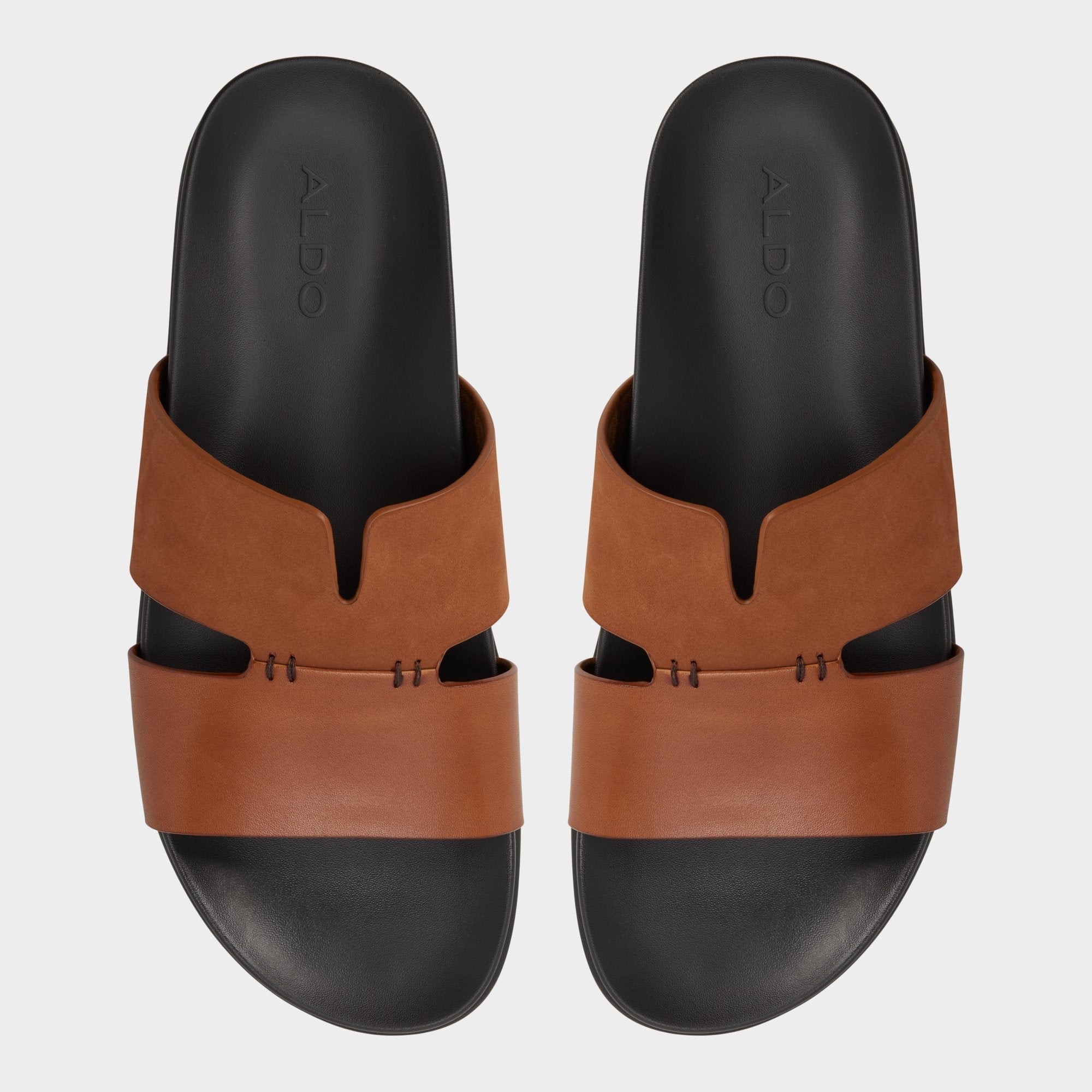 Aldo Marcelo in Cognac - Slide sandal Cognac