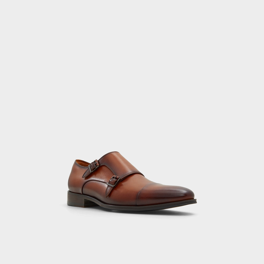 Aldo Axwell Cognac Men's Dress Shoes - Monkstrap loafer Cognac