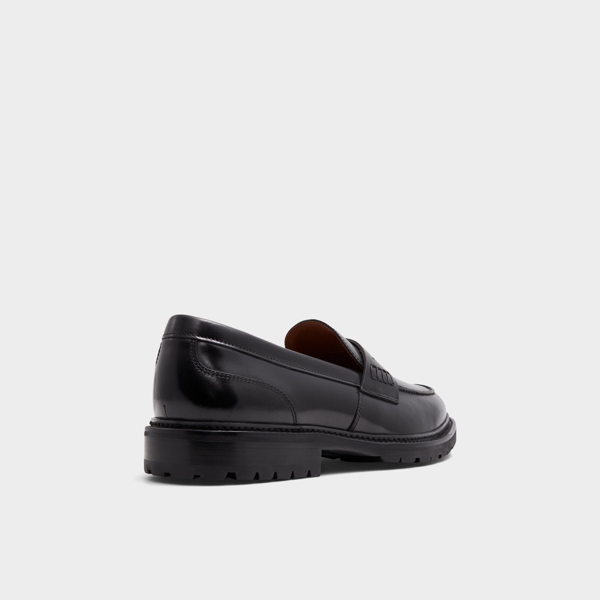 Aldo Aleris Black Men's Dress Shoes - Loafer, Lug sole Black