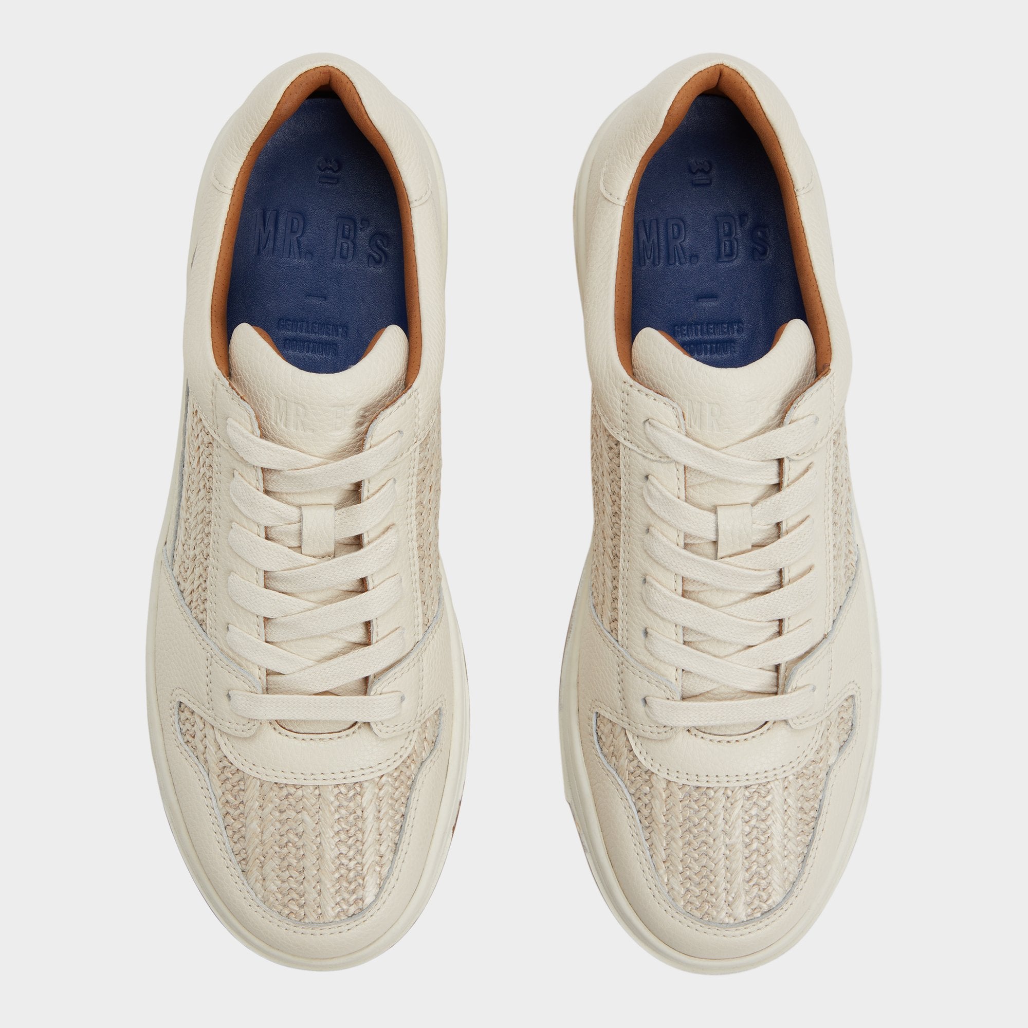 Aldo Ludlow White Leather Mixed Material Men's Low top - Low top sneaker White
