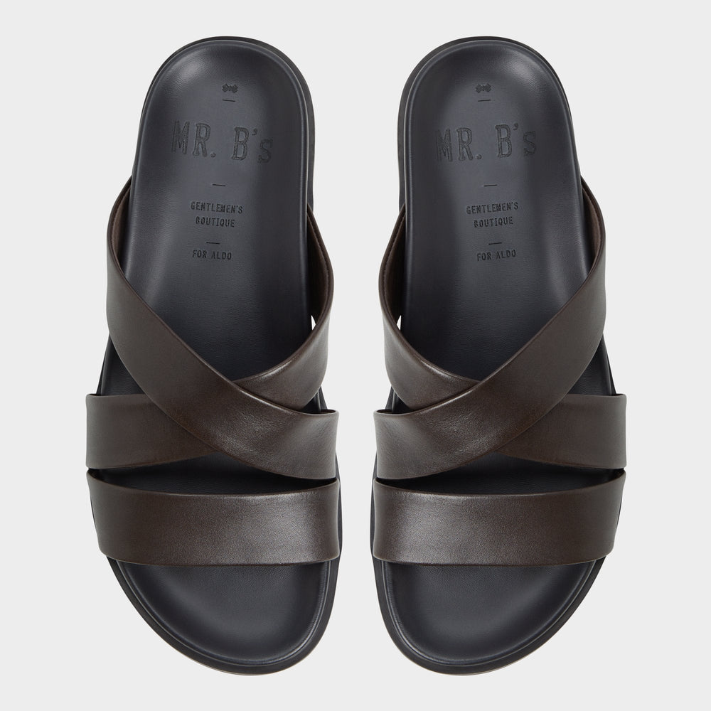 Aldo Kairo Dark Brown Men's Sandals & Slides - Slide sandal Dark Brown