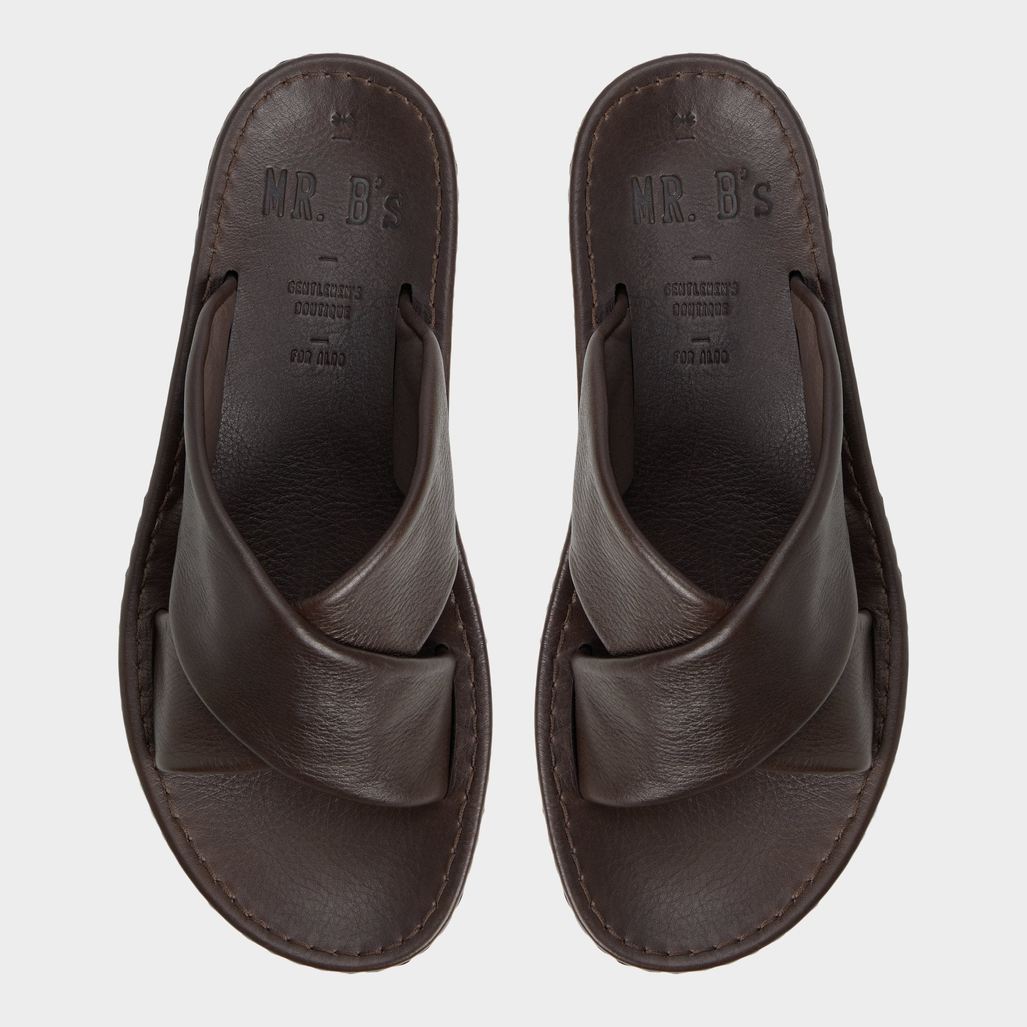 Aldo Steele Dark Brown Men's Sandals & Slides - Slide sandal Dark Brown