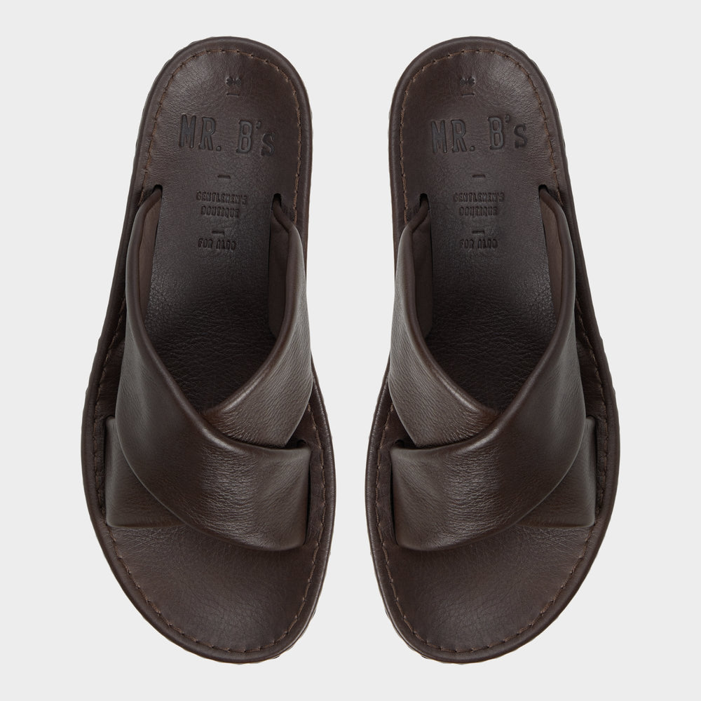 Aldo Steele Dark Brown Men's Sandals & Slides - Slide sandal Dark Brown