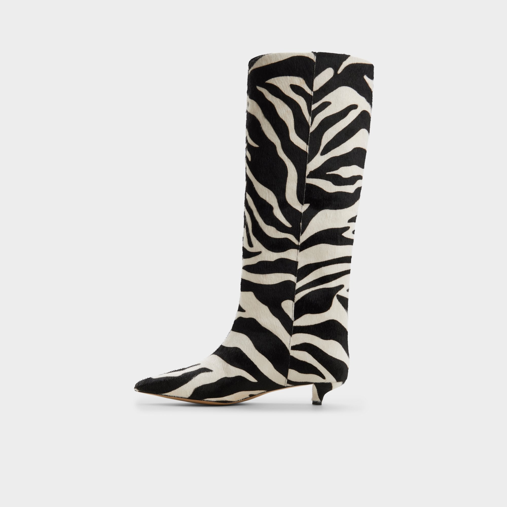 Aldo Gabelia in White Black - Knee-high boot, Kitten heel White/black