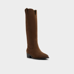 Aldo Kaydia in Dark Brown - Knee-high western boot, Block heel Dark brown