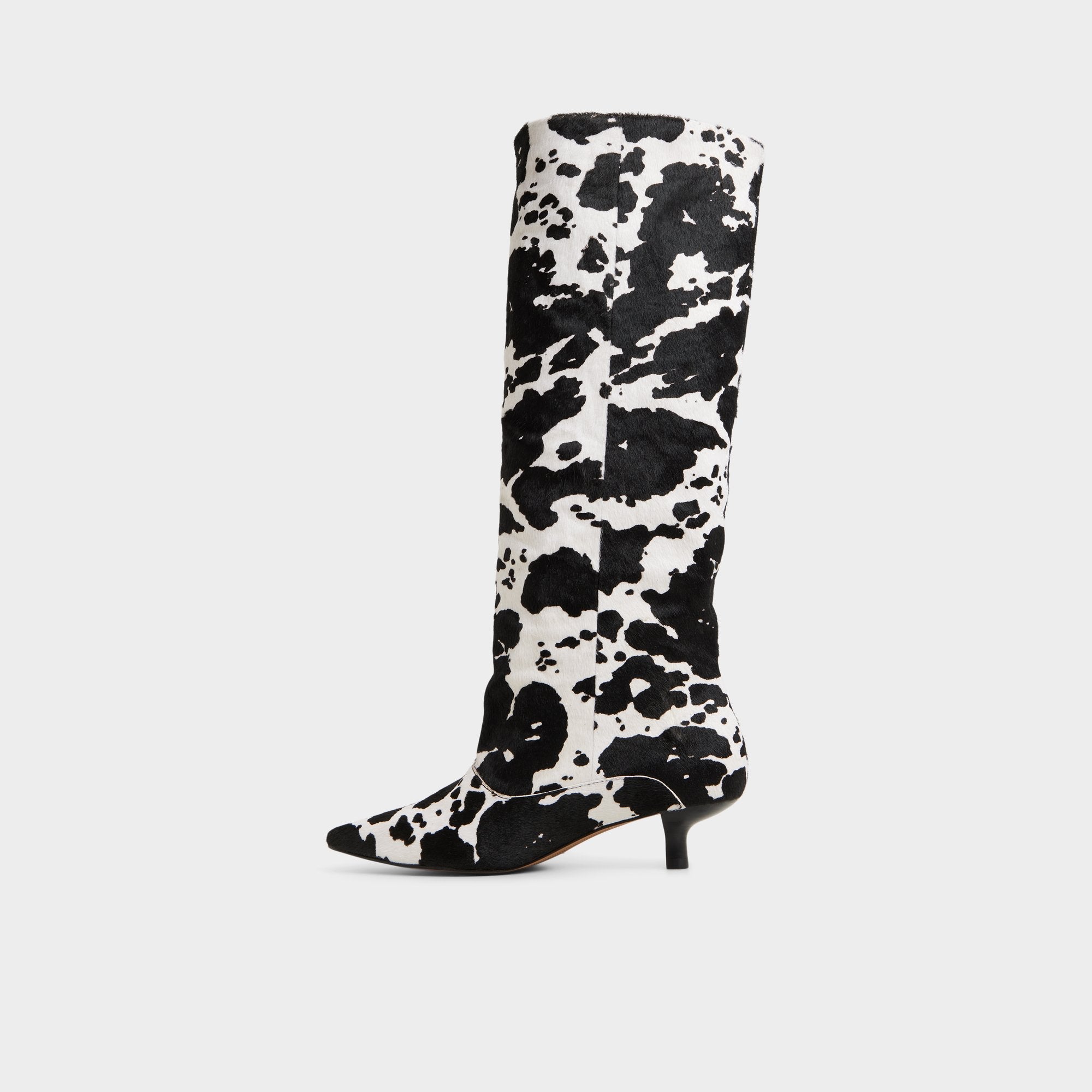 Aldo Everose in White Black - Knee-high boot, Kitten heel White/black
