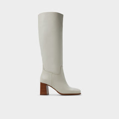 Aldo Elyze in White Bone - Knee-high boot, Block heel White/bone