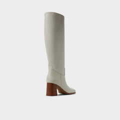 Aldo Elyze in White Bone - Knee-high boot, Block heel White/bone
